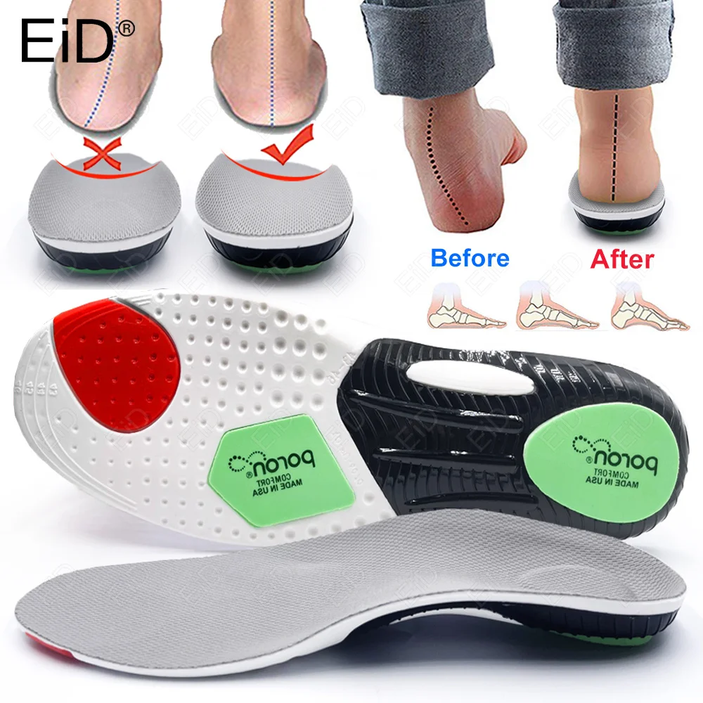 Best Orthopedic Insoles for Feet EVA Gel Shock Absorption Health Orthotic Sole Pad Sport Arch Support Relief Plantar Fasciitis