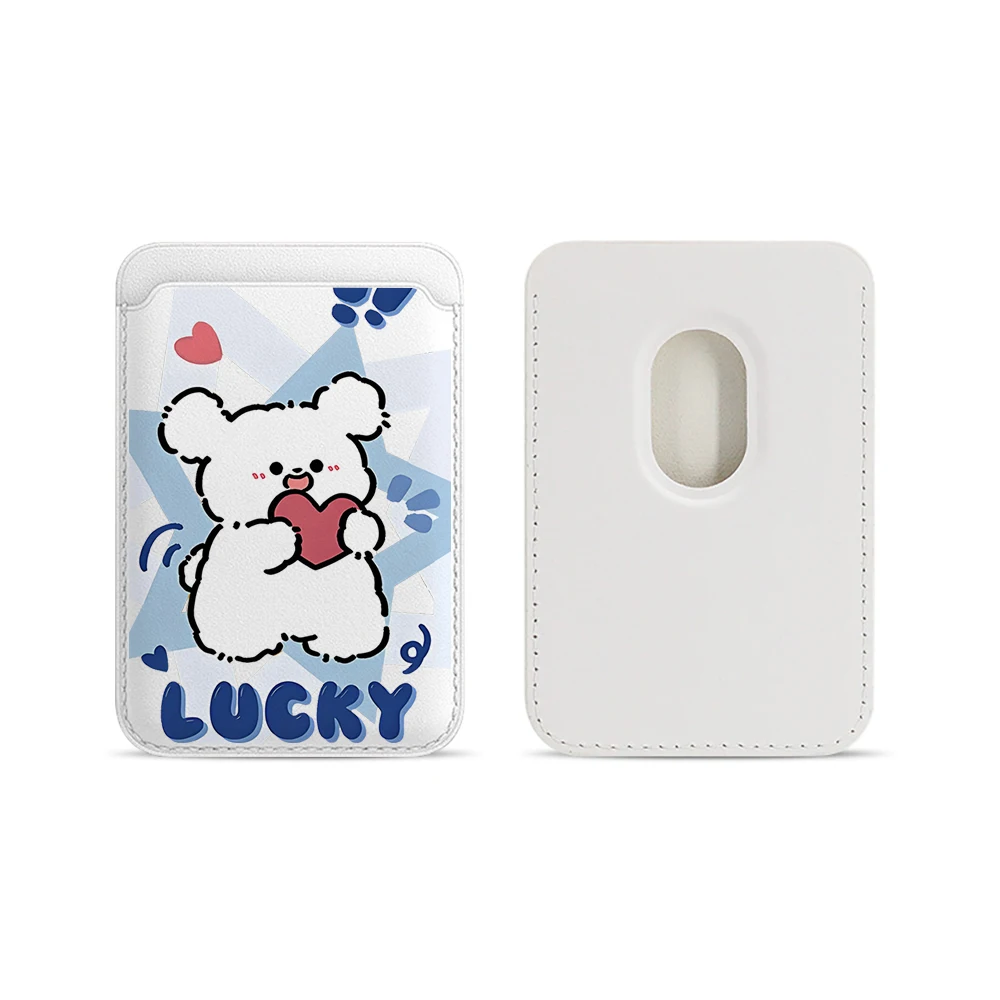 Lucky Puppy Leder-Kartenetui Handyhülle Kartenhalter für Magnetische Hülle Geeignet für alle iPhone Magsafe Karten-Handy-Rückseiten-Taschen – Detail 8