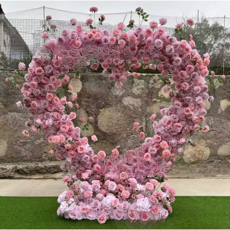 Pink red love arch heart arch pink red