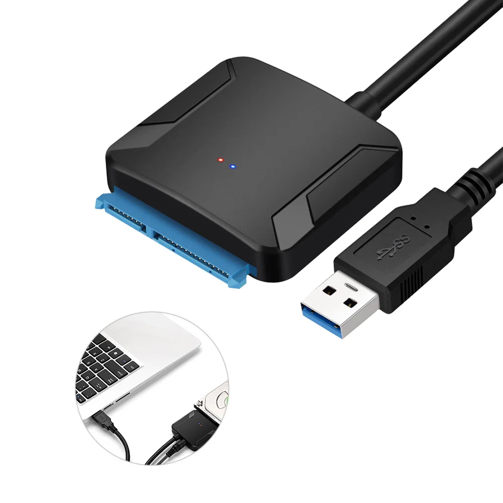 

to USB Converter Cable External Hard Disk Universal Adapter Data Transfer Converter for 2.5 Inch Hard Drive (Black)