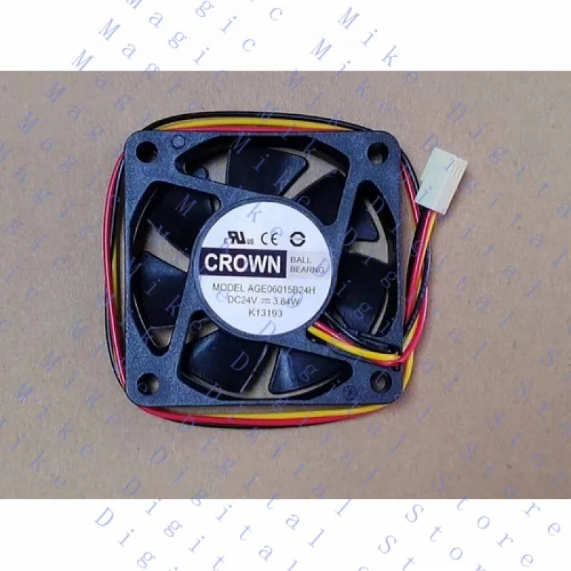 UU  1PC  Fan  Three Wire FG Output  AGE06015B24H 6015 DC24V3.84W 5000RPM