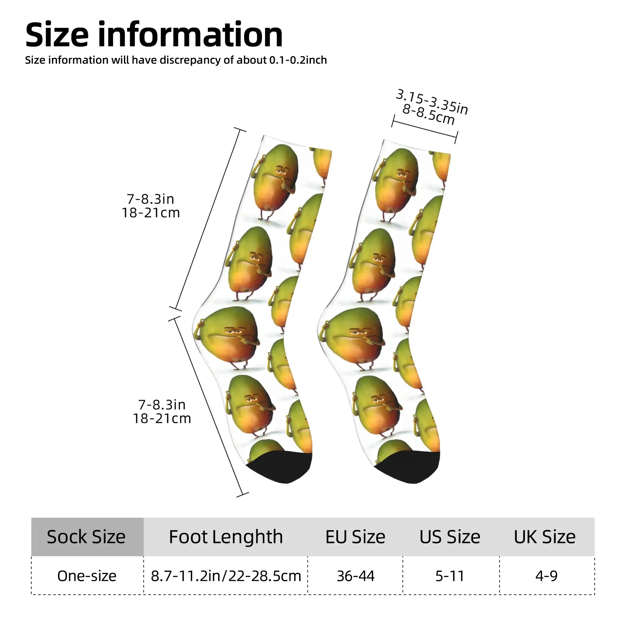 مضحك سخيف AI المانجو الجنرال Z ميمي الدماغ الفكاهة الفاكهة عشاق جوارب الكبار الرجال الجوارب جوارب ناعمة الخريف عدم الانزلاق نمط الجوارب