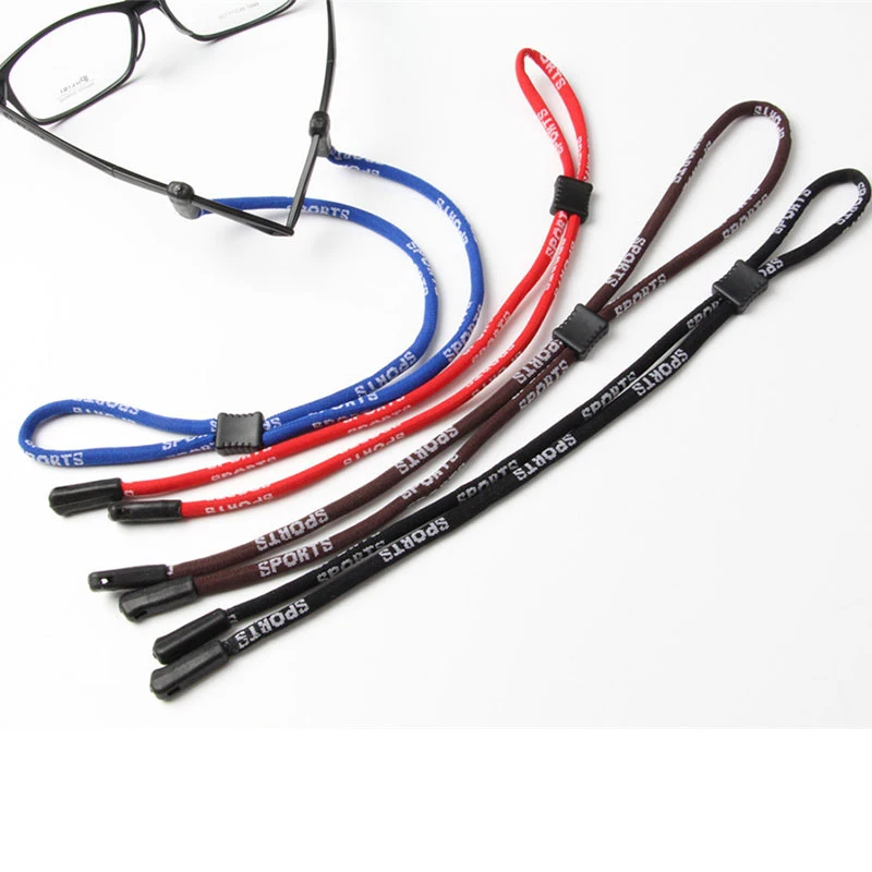 2023 New Outdoor Sports Letters Printed Glasses Rope Super Anti-slip Eyeglass Chain Neck Cord Strap Adjustable Eyewear Lanyards