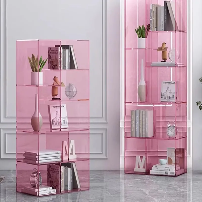 

Nordic style floor-to-ceiling bookshelf living room multi-layer display shelf storage shelf light luxury Internet celebrity