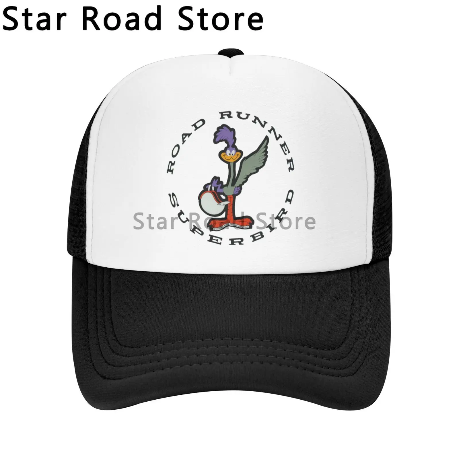 SUPERBIRD ROAD RUNNER Logo Baseball Cap for Men Women Distressed Denim Sun Cap Cartoon Outdoor Running Caps Hat for Unisex