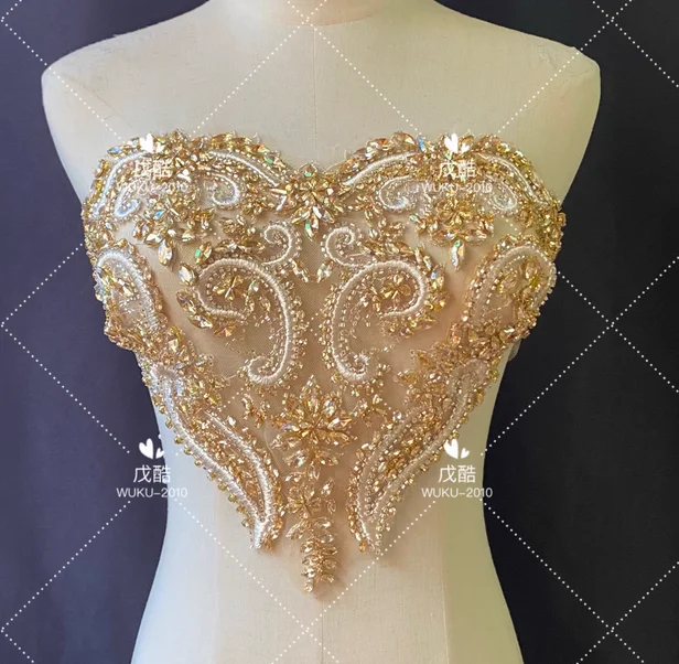 فستان زفاف مزين بالدانتيل مجسم ثلاثي الأبعاد مع زهور مخيطة على الصدر وإكسسوارات فستان الأطفال