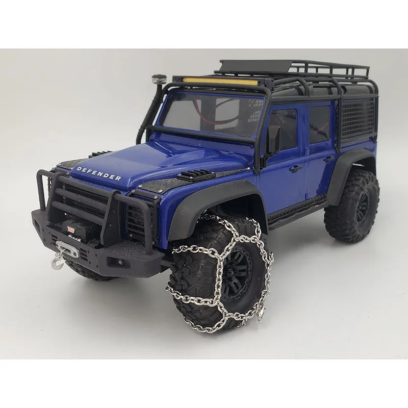 2pcs TRX4M Tire The Snow Snow Chains for 1/18 RC Crawler Car Traxxas TRX4-M Defender D110 Bronco Scx24 Fms Kyosho Upgrade Parts