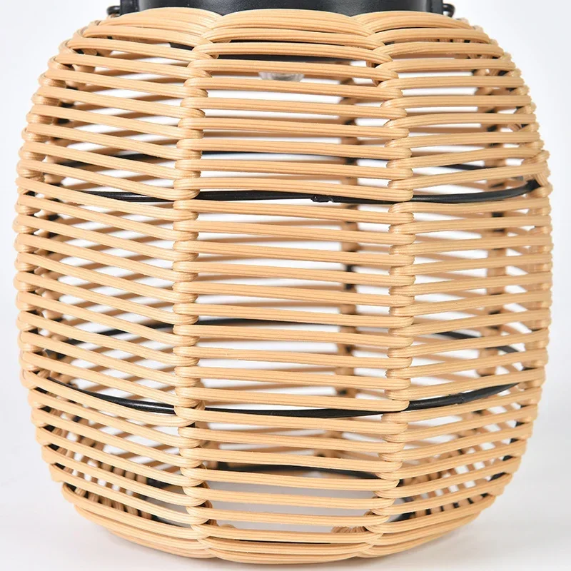 Lampada solare del paesaggio 600mAh imitazione Rattan Yard Lantern ornamenti di illuminazione impermeabili decorazioni per la casa per la camera da