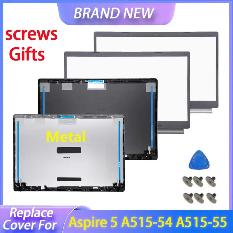 Cubierta del ordenador portátil para Aspire 5 A515-54 A515-44 A515-53 55 A515-55G S50-51 cubierta trasera de pantalla LCD bisagras de bisel frontal cubierta superior comida