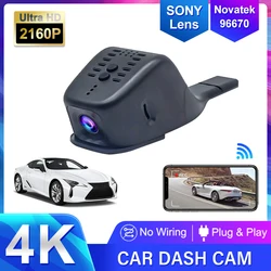 4K Car Video Recorder Wifi DVR Universal Dash Cam For Toyota For Nissan For Lexus For Subaru For Kia 24H parking record DashCam