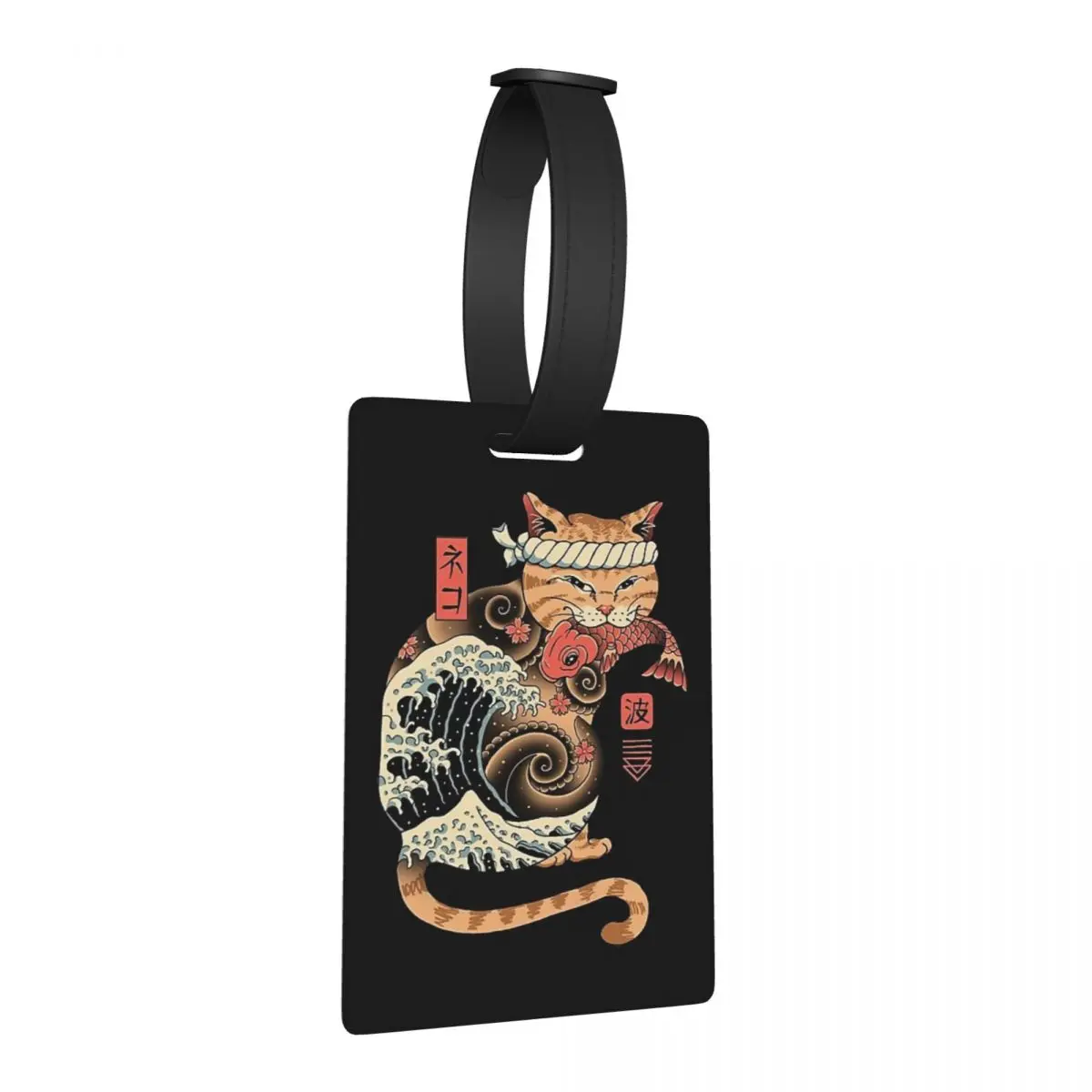 

Catana Cats Retro Samurai Yakuza Holder Luggage Tags Suitcase Accessories Travel Baggage Boarding Tag Label Holder ID Name