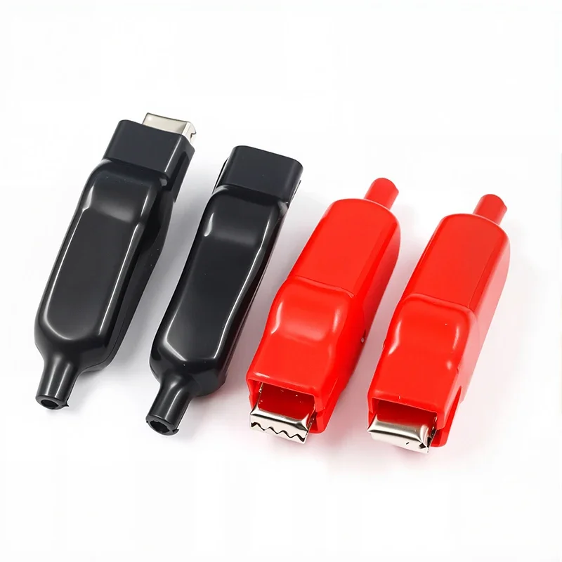 10A 20A DIY Test Leads Crocodile Electrical Clips Electrical Tool Parts PVC Alligator Clips Charging Battery Crocodile Clips