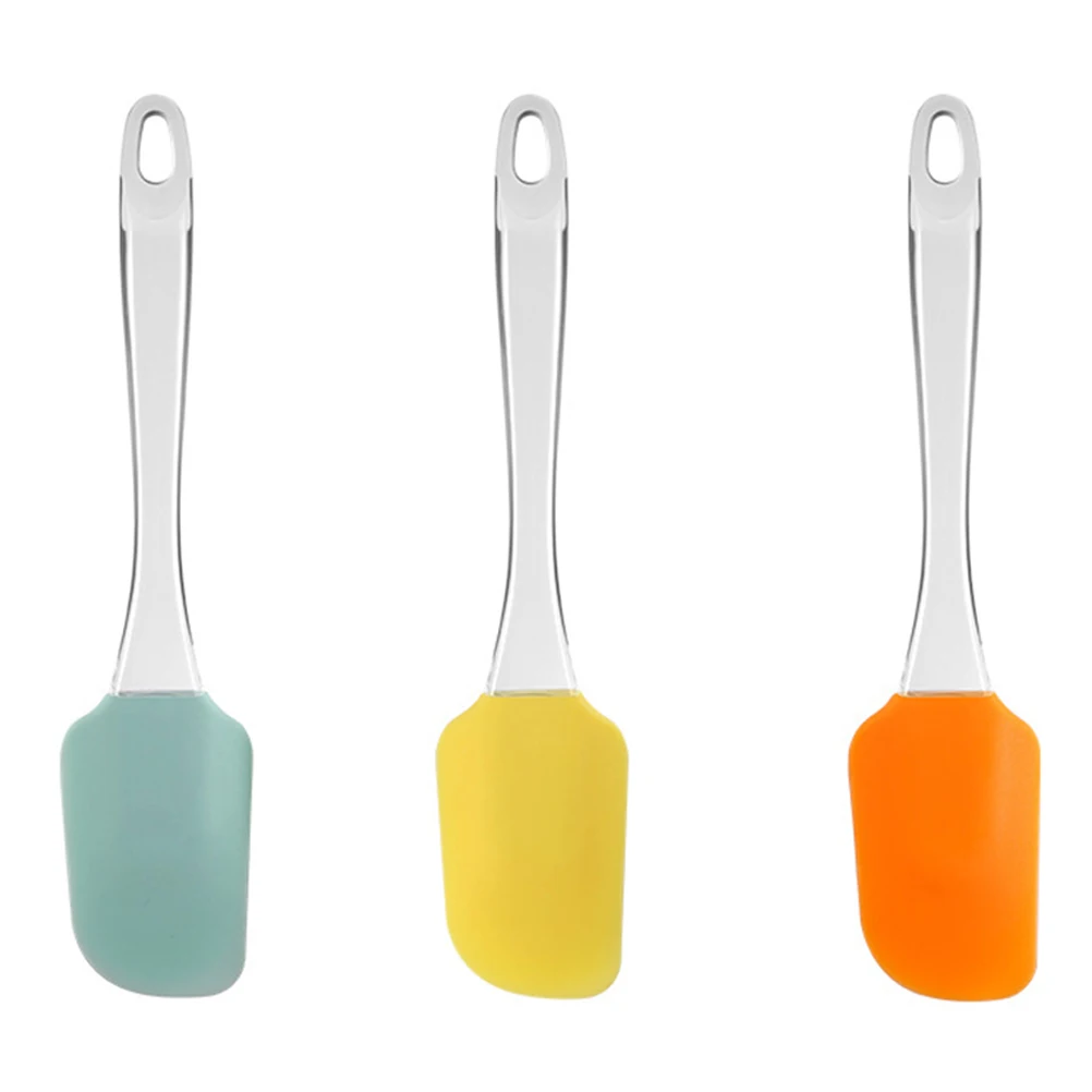 

3pcs Silicone Scraper Baking Gadget Lightweight Ergonomic Cream Spatula Kitchen Utensil Tool Set Practical Home Use