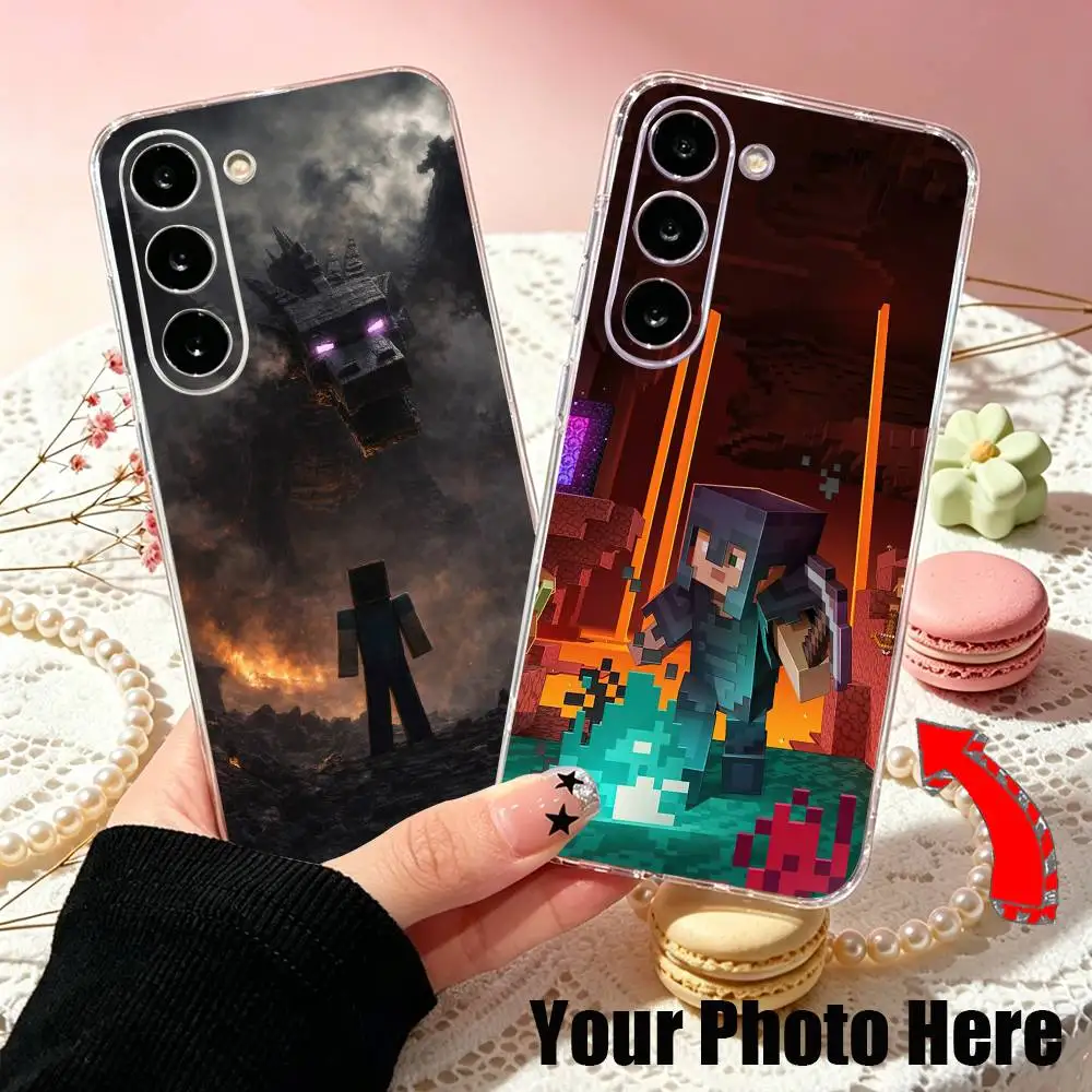 Capa de Telefone Mais Vendida do Jogo M-Minecraft para Samsung A10,12,20,21S,30,31,40,50,51,52,70,71 Capa Transparente