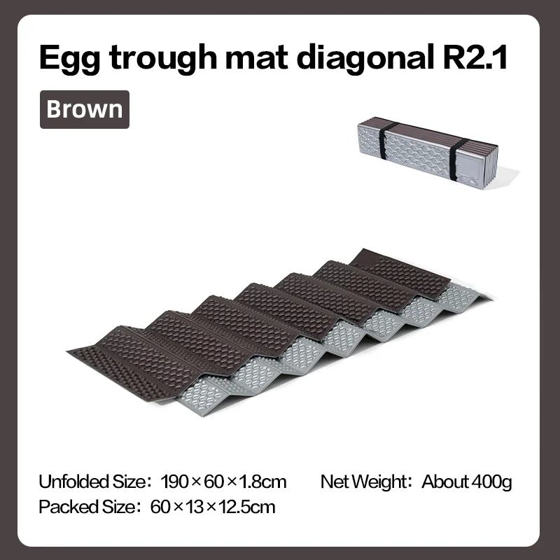 

MOBI GARDEN 2.1 Egg Crate Foam Camping Pad Outdoor Folding Sit Pad Insulated Sleeping Mat with High R-Value