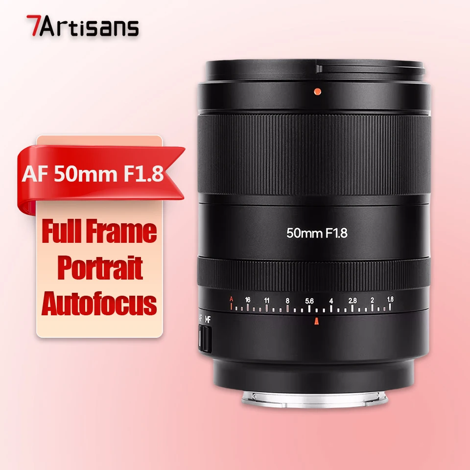 7artisans AF 50mm F1.8 Full Frame Camerlens voor portretfotografie met Sony E Nikon Z-Mount A7M3 A7M4 FX3 A6000 Z8 Z9 L