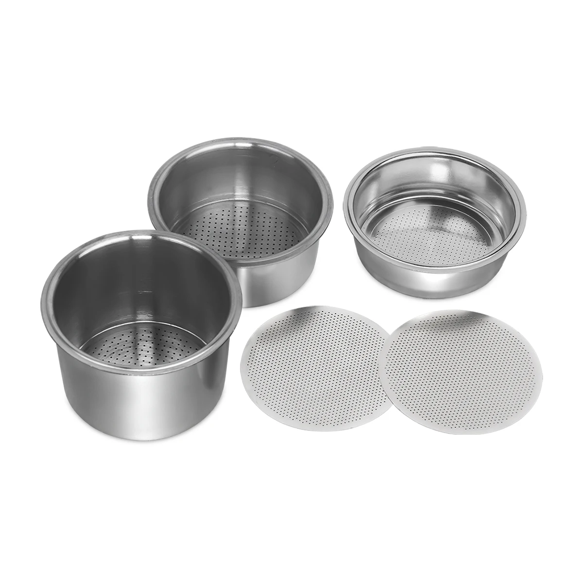 5PCS/SET 51mm Espresso Portafilter Baskets With 51mm Puck Screens Compatible With Most 51mm Coffee Portafilters