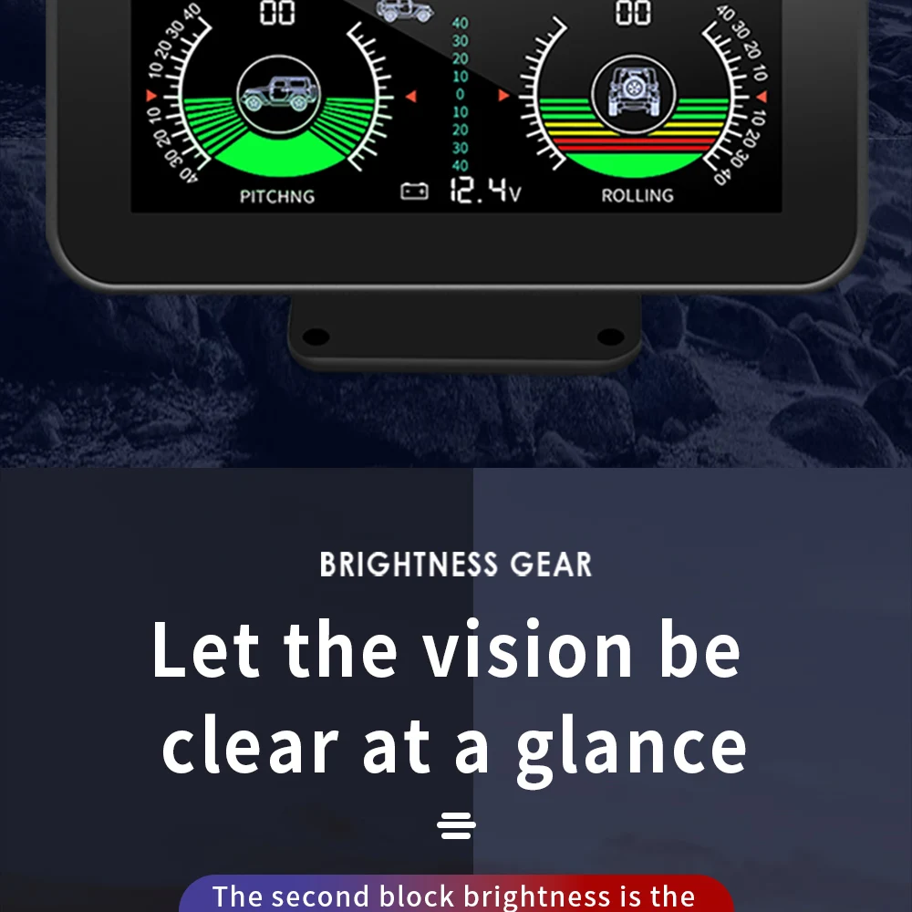M60 Digitaler Geschwindigkeits- und Neigungsmesser Inclinometer M50 mit GPS-Tachometer und Kompass für Offroad-Zubehör 4x4 Bordcomputer – Detail 27