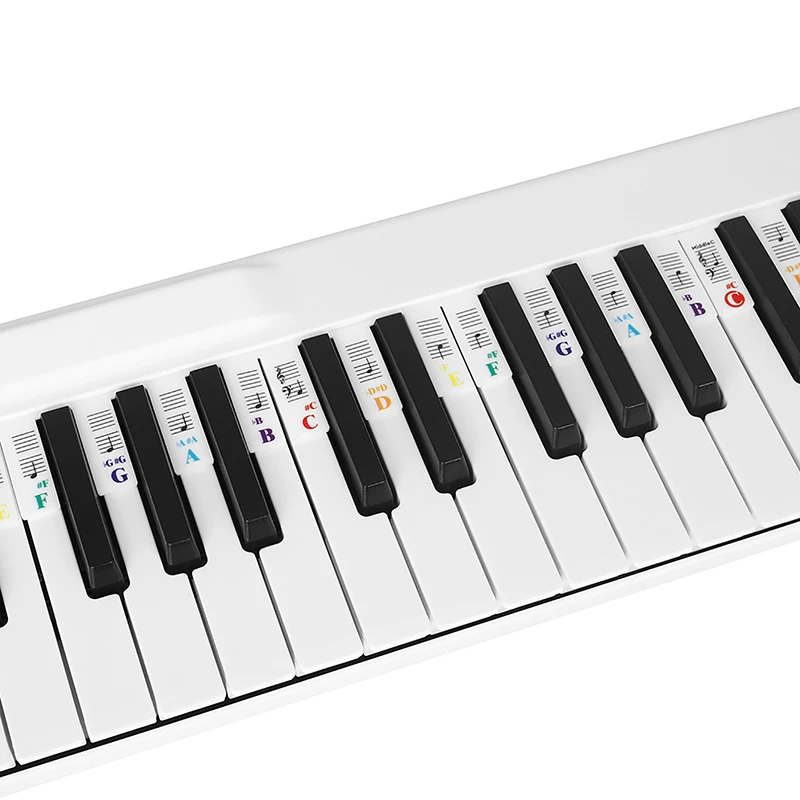 

88 Keys Reusable Silicone Piano Keyboard Note Labels Perfect For Kids & Beginners Learning Piano Notes Stickers