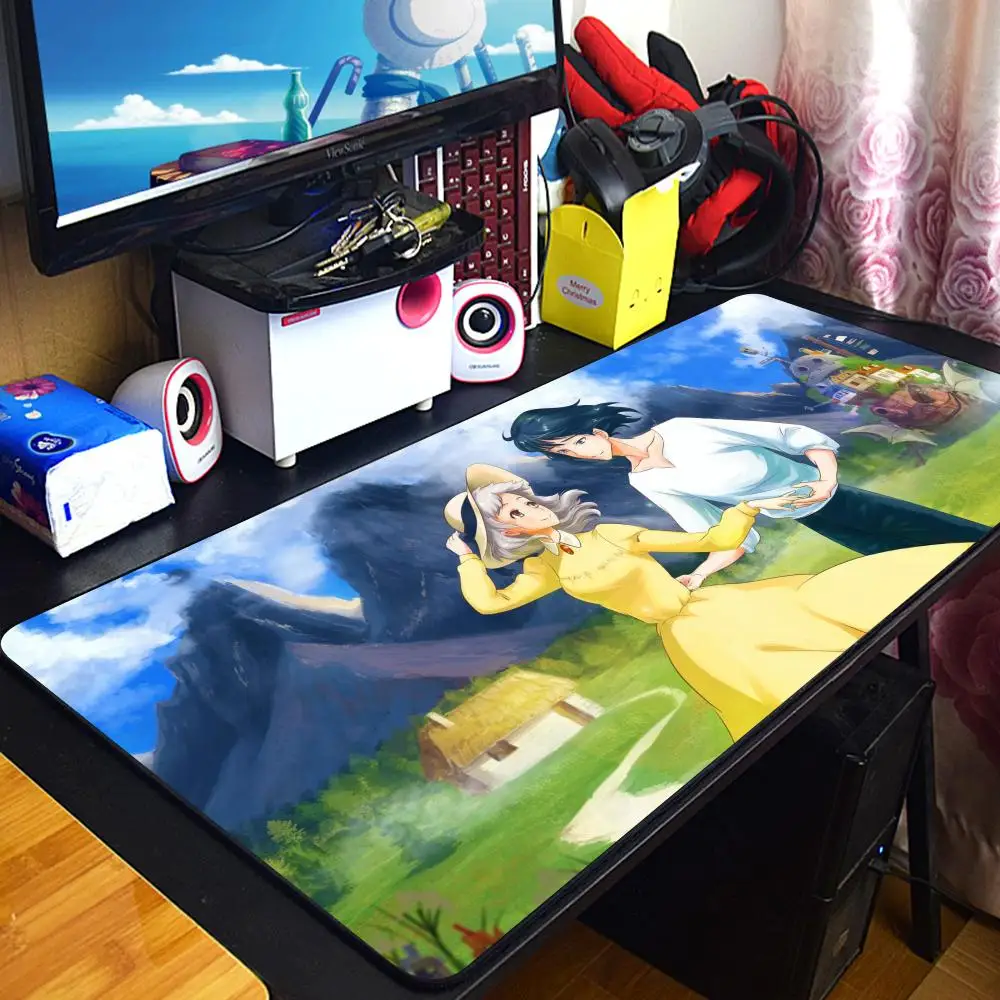 

Anime Howl And Sophie Mouse Pad Mouse Pad Desk Mouse Pad HD Desk Pad Extended Gaming Keyboard Mats Large XXL Gamer Mousepad 90x4