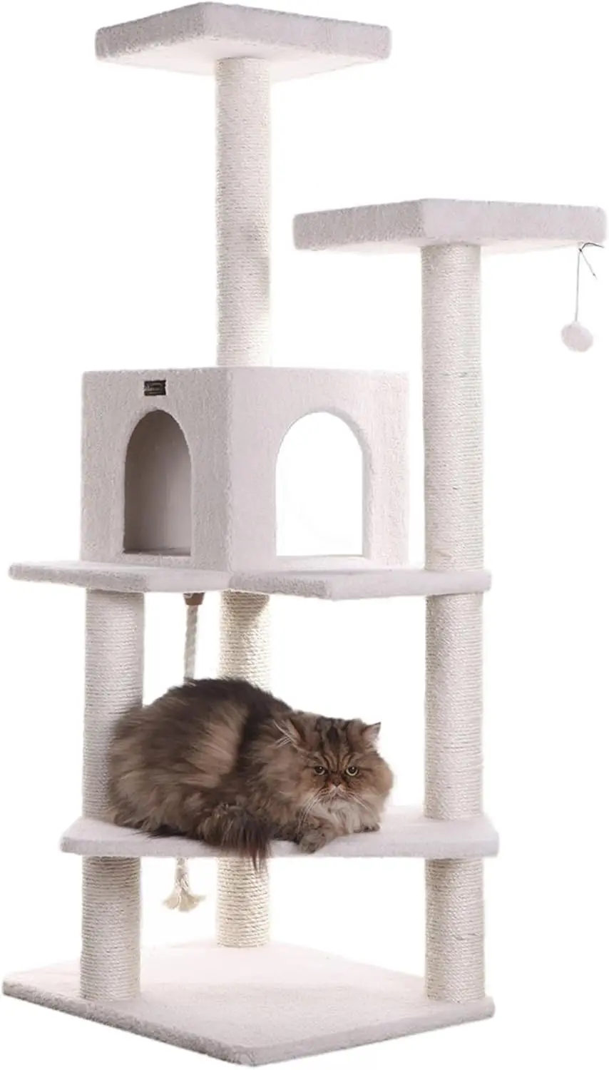 

B5701 57-Inch Cat Tree, Ivory cat furniture