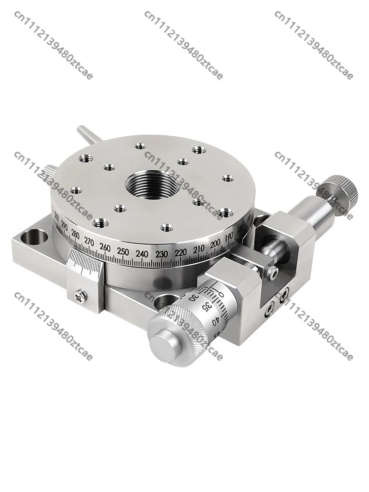 Manual R Axis Rotary Displacement Platform Stainless Steel Precision Slide Stage Replace