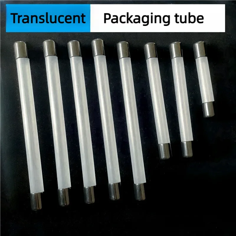 Naxilai 100PCS ขายส่ง 19.68 นิ้วโปร่งแสงบรรจุภัณฑ์หลอดสีดําสําหรับหลอดเก็บพลาสติกแข็งท่อกลม