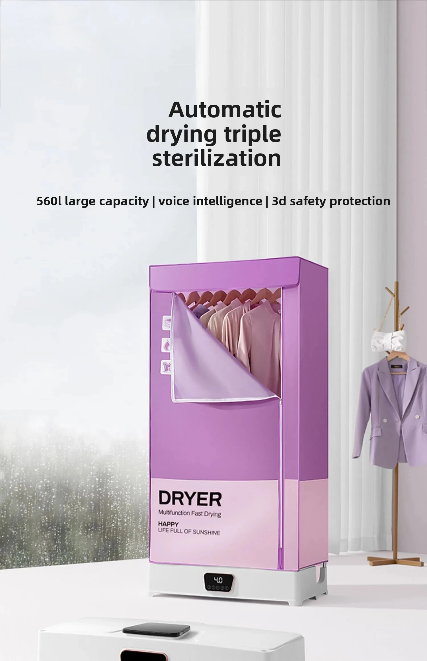 Dryer Household Small Drying Clothes Folding Dryer Large Capacity Family Baby Clothes Air Drying Cabinet