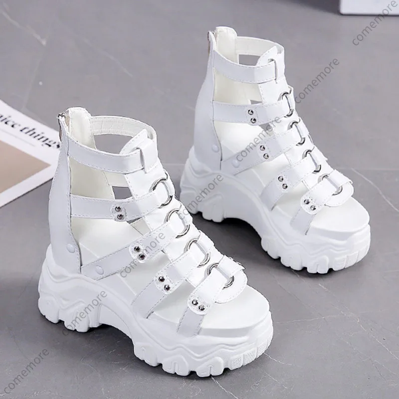 Comemore Women Sandals High Heels Party Buckle Ankle Strap Ladies Shoes Thick Platform Wedges Fashion Summer Female Pumps Sandal