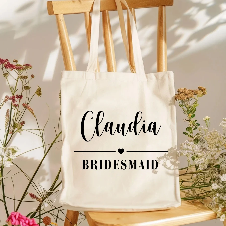 

Personalized Tote Bag Canvas Tote Bag, Custom Canvas Tote Bag for Team Bride Bag, Bridal Shower Gifts, Bachelorette Party Gifts