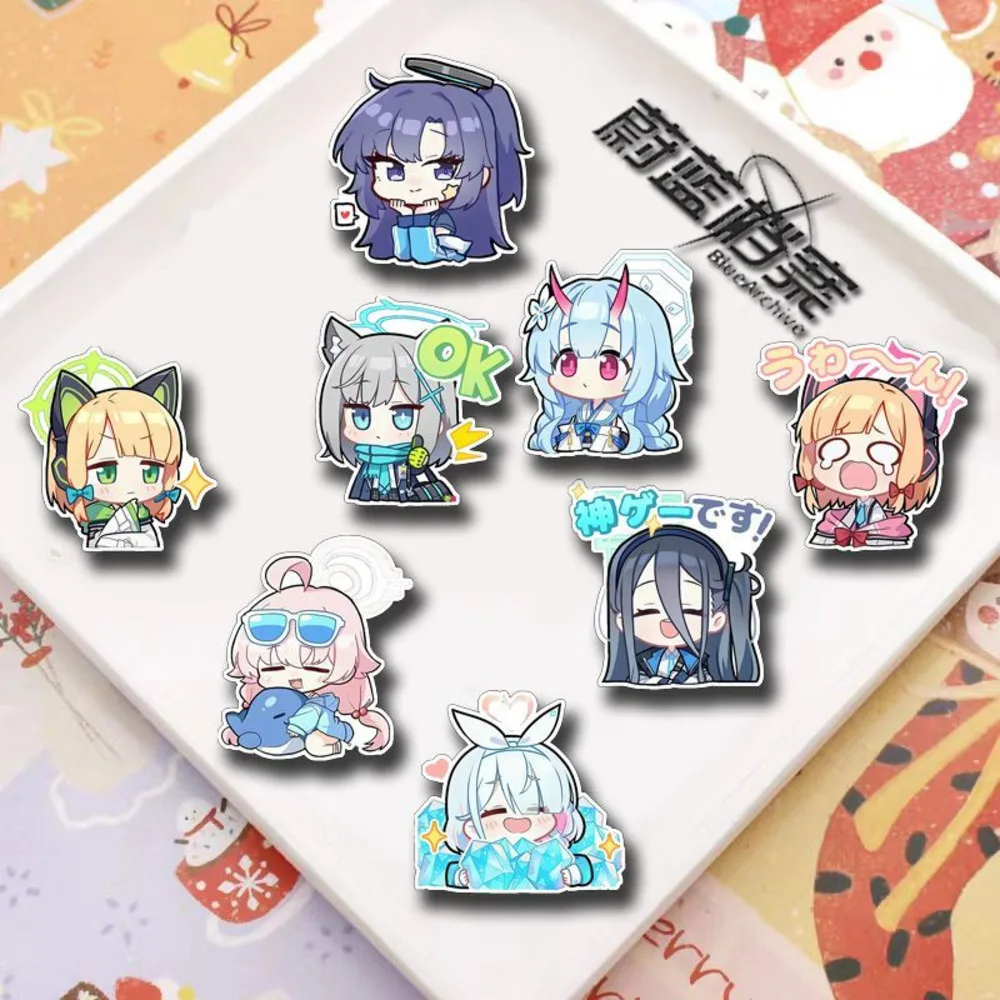 

8PCS Anime Blue Archive Badge Brooch Pin Takanashi Hoshino Clothes Backpack Decoration Lapel Personalized Chest Tag
