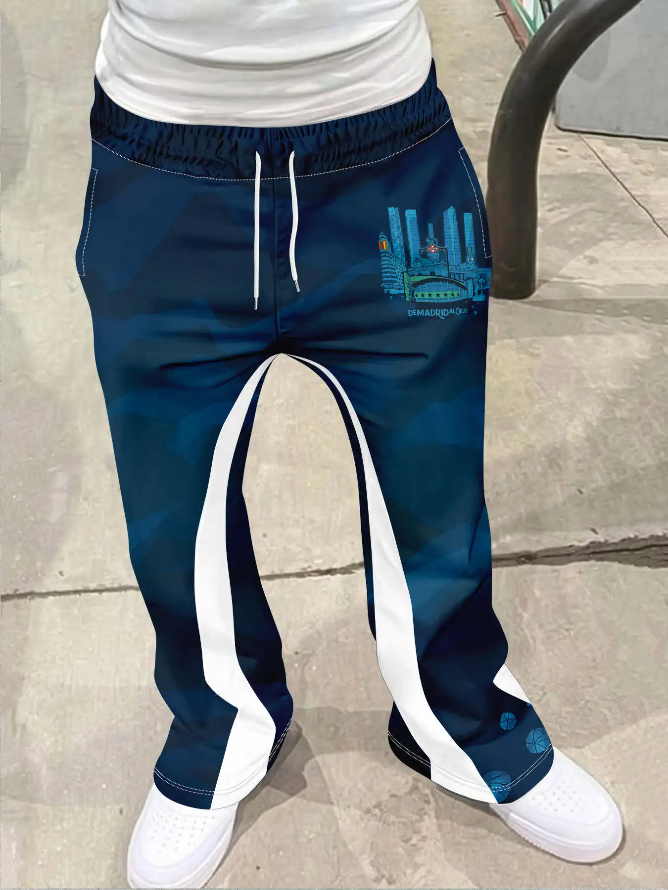 

Y2k расклешенные брюки мужские свободные брюки с 3D принтом повседневные спортивные штаны со средней талией спортивная женская одежда уличная одежда винтажные брюки в стиле хип-хоп