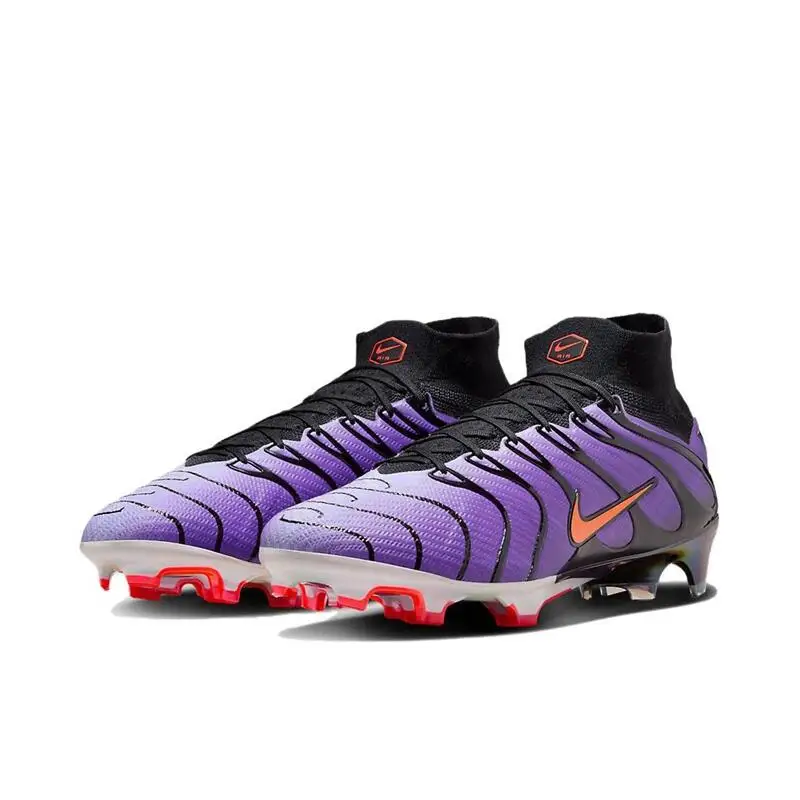 Nike Zoom Mercurial Superfly 9 Elite FG Men's Soccer Shoes, Anti Slip, Wear Resistant, Shockproof Football Shoes, Purple Black