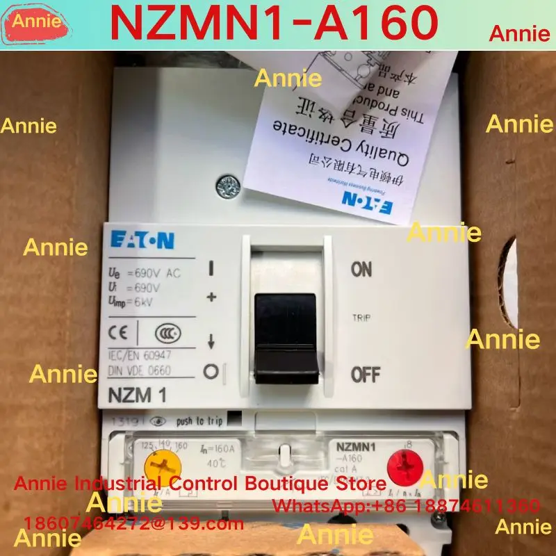 brand-new   Molded case circuit breaker NZM1 model NZMN1-A160, rated voltage 690V AC, rated current 160A