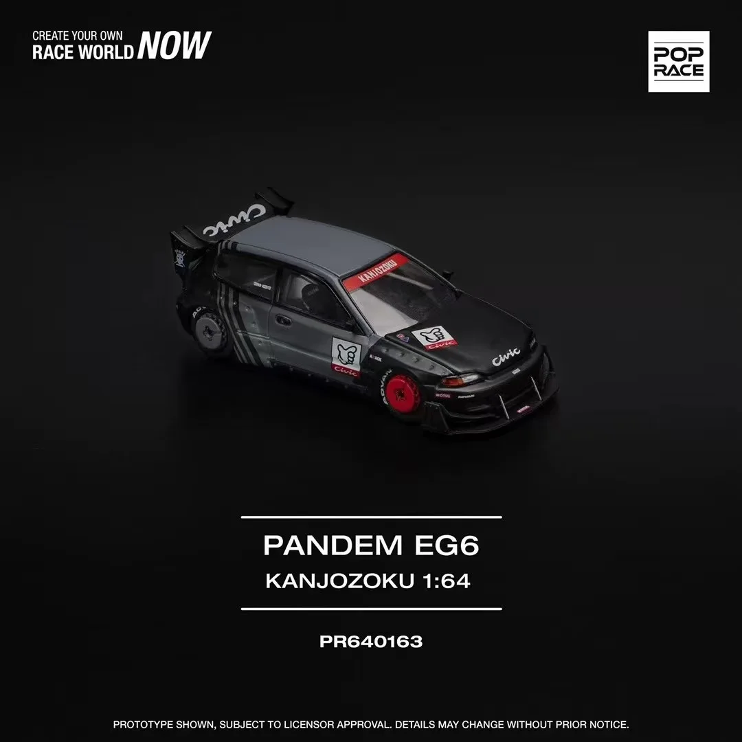 PopRace 1:64 PANDEM CIVIC EG6 alloy car model