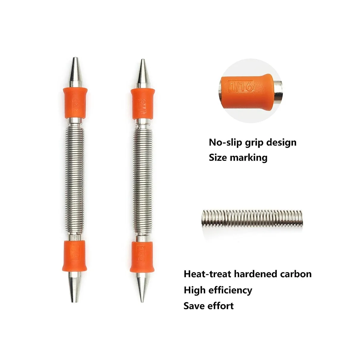 Набор пружинных инструментов, комплект из 2 предметов для удаления заклепок по дереву, 1/2 дюйма, дюйма