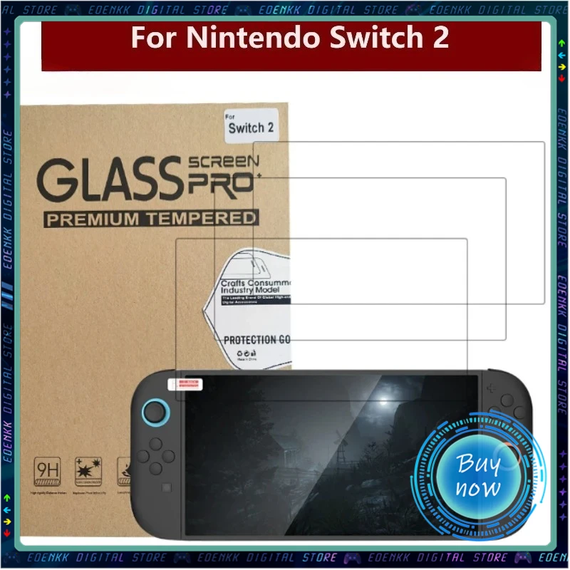 

New 2/3 pcs Screen Protector compatible with Nintendo Switch 2 [Tempered Glass] [2-PACK] [Japan Glass with 9H Hardness]