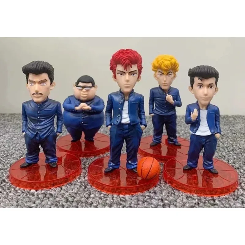 5pcs/set SLAM DUNK PVC Anime Figure Sakuragi's Gang Figure Sakuragi Hanamichi Kaede Rukawa Action Figure Collectible Model Toys