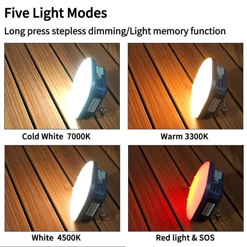 MOSLighting 30W ตะเกียงตั้งแคมป์กลางแจ้ง50W แบบชาร์จไฟได้อย่างรวดเร็ว LED แขวนเต็นท์แบตเตอรี่ไฟฉุกเฉินที่ใช้ในครัวเรือน