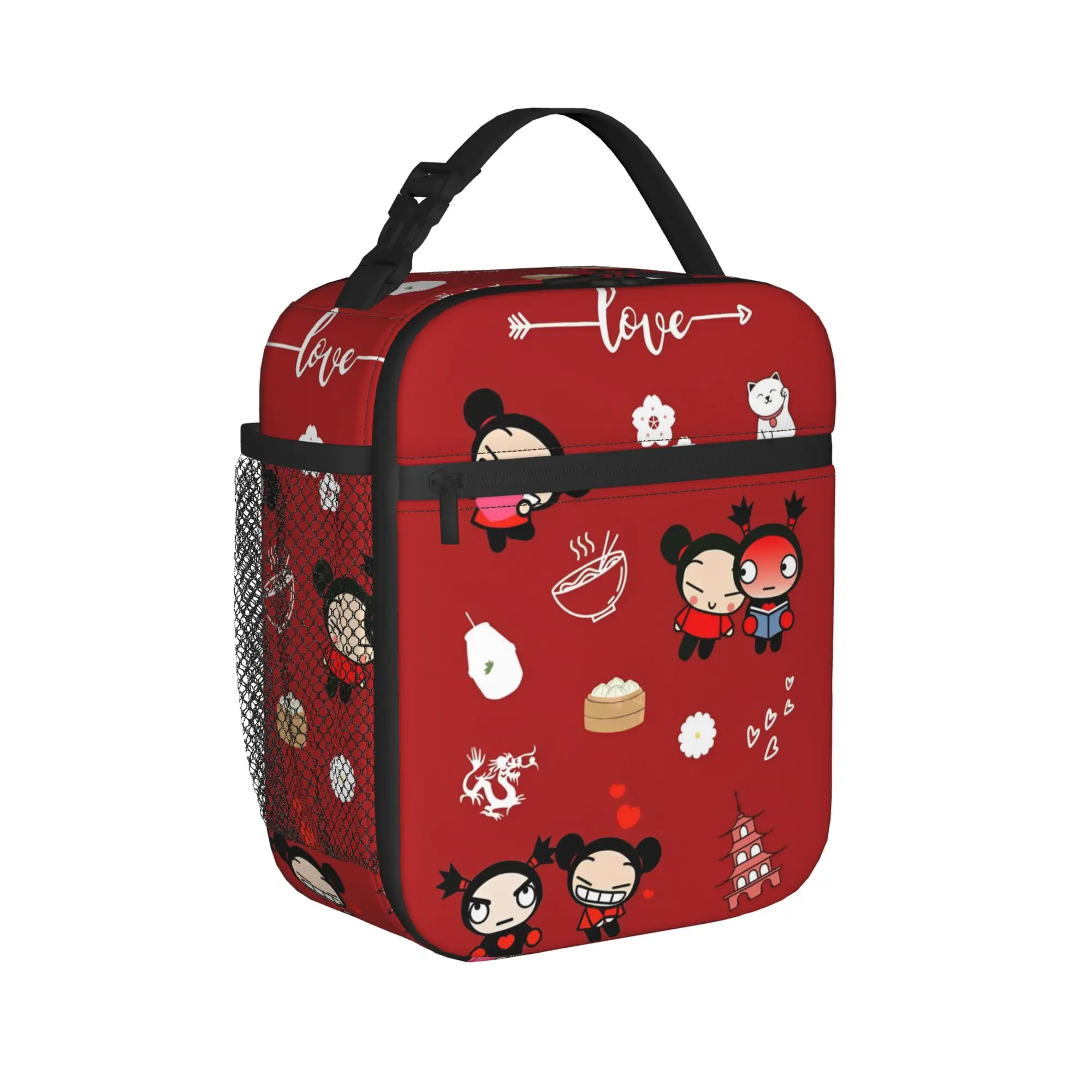 Pucca Love Garu Insulated Lunch Bag Cooler Bag Reusable,Lunch Container  Portable Tote Lunch Box Food Bag School  Outdoor