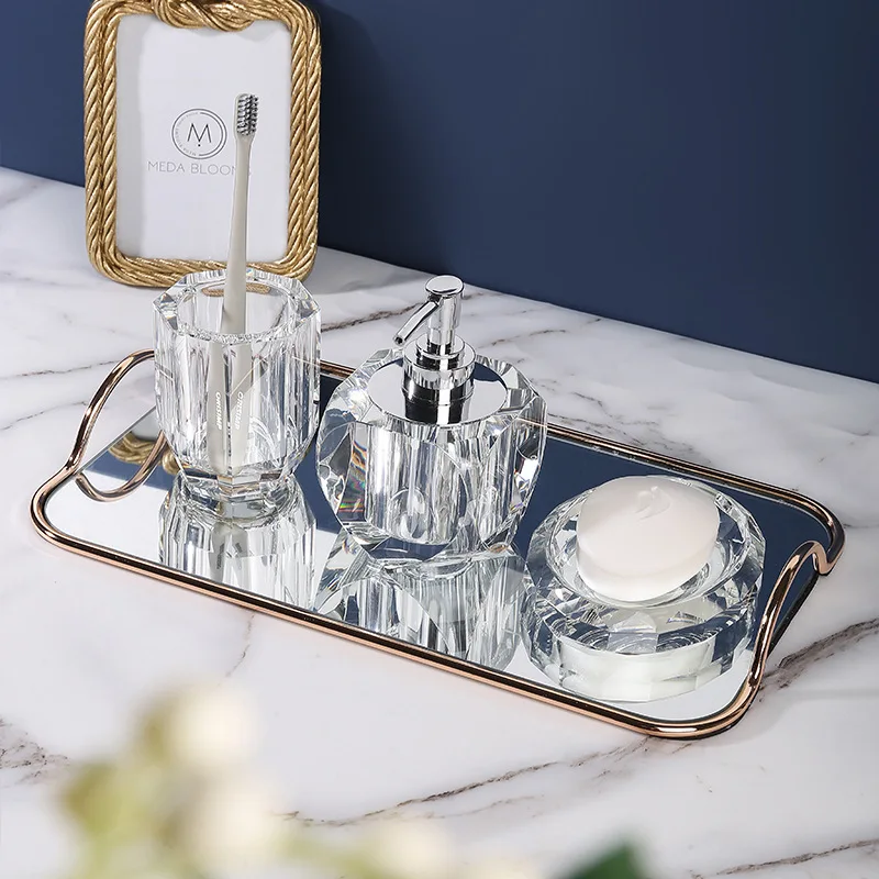 ชุดห้องน้ําแก้วคริสตัลเครื่องจ - Glass Soap Dish บทวิจารณ์และราคา