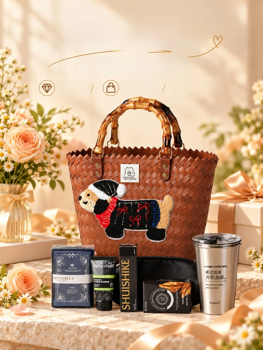 groomsmen-wedding-gifts-men's-brotherhood-practical-high-end-woven-handheld-sausage-dog-empty-box-customized-business-gifts