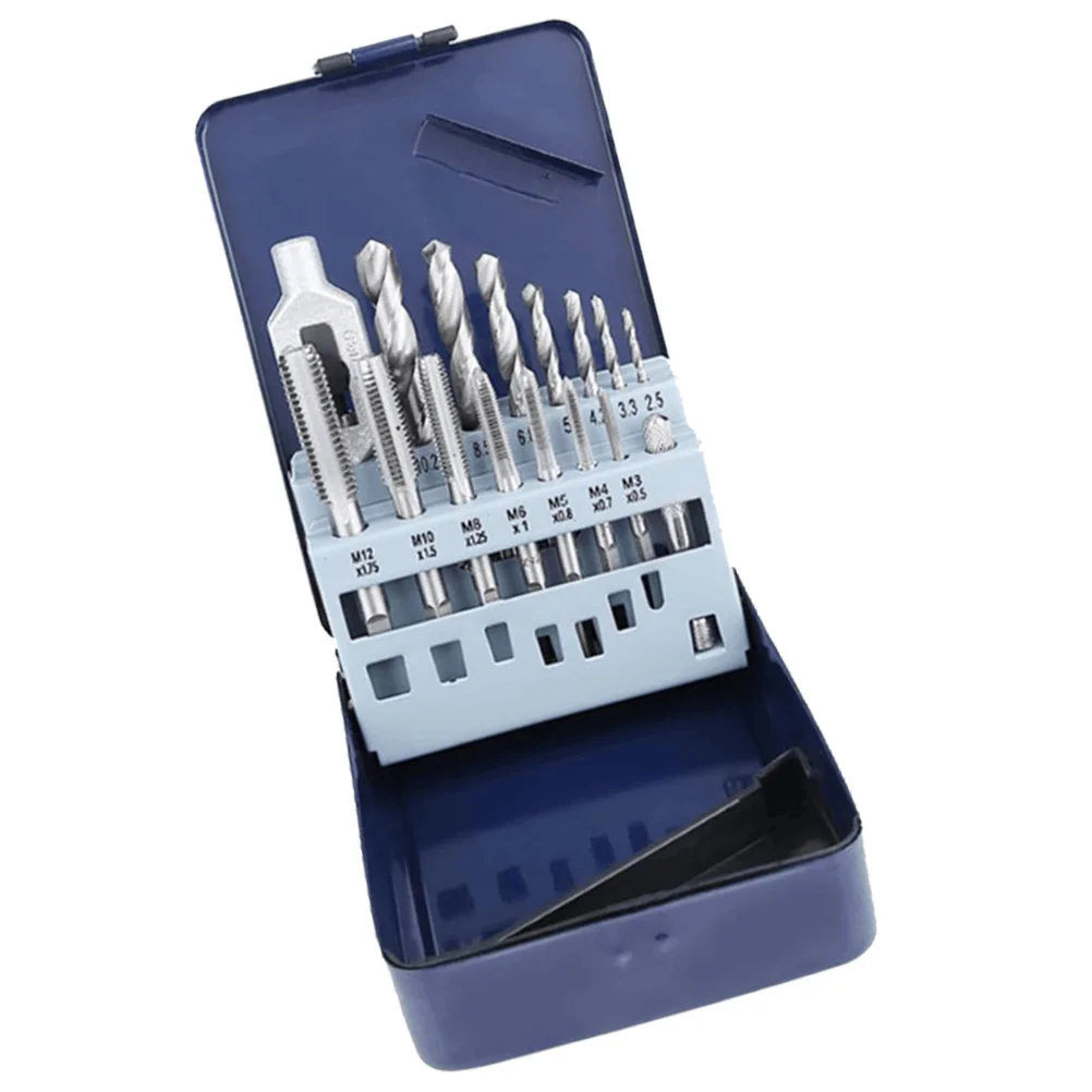

15pcs - Taps Drill Bits Metric Hand Screw Wrench Tool Alloy Tap Set Steel DIY Screw Tap Set Model Processing