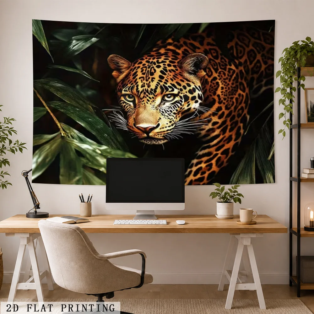 Vibrant Bengal Tiger Jungle Safari Wall Tapestry Print for Modern Home Decor Bedroom Living Room Art
