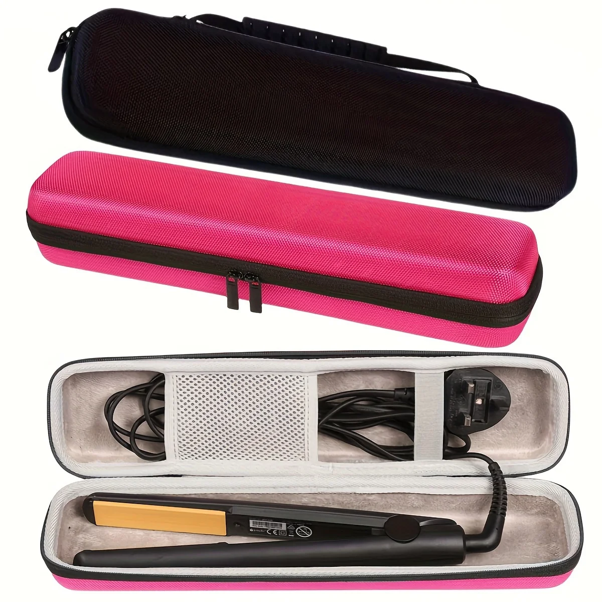 Durable EVA Travel Case for Hair Straightener & Curling Styler - Drop-Proof Protection, Portable Beauty Tool Case Secure Storage