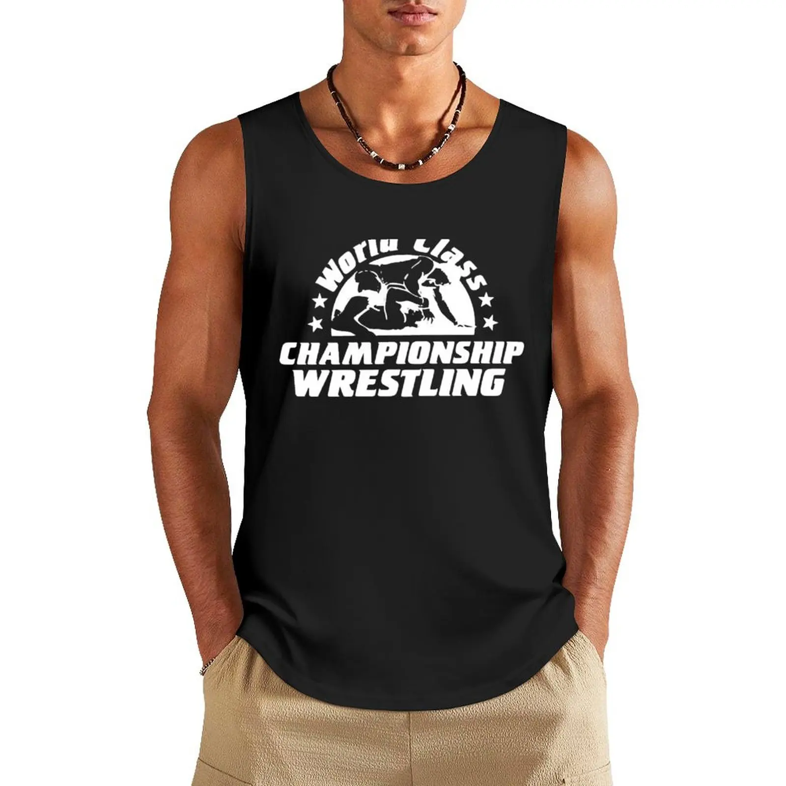 

WCCW Tank Top Vest male Men's summer t-shirt singlet for men summer clothes