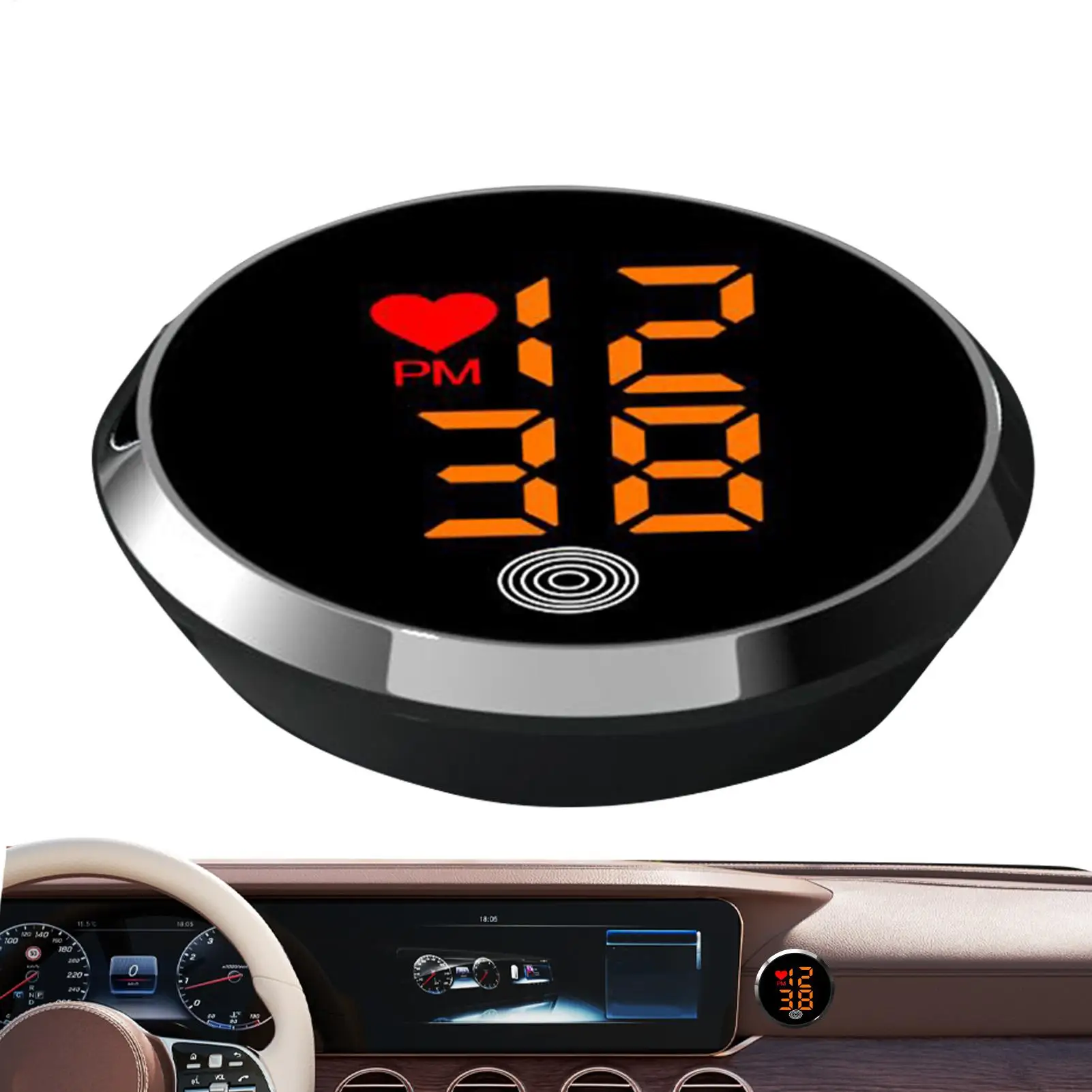 

Clock For Car Dashboard Interior Adhesive Digital Clocks Stick On Small LED Time Display Watch For Car Dashboard Air Vent Bike