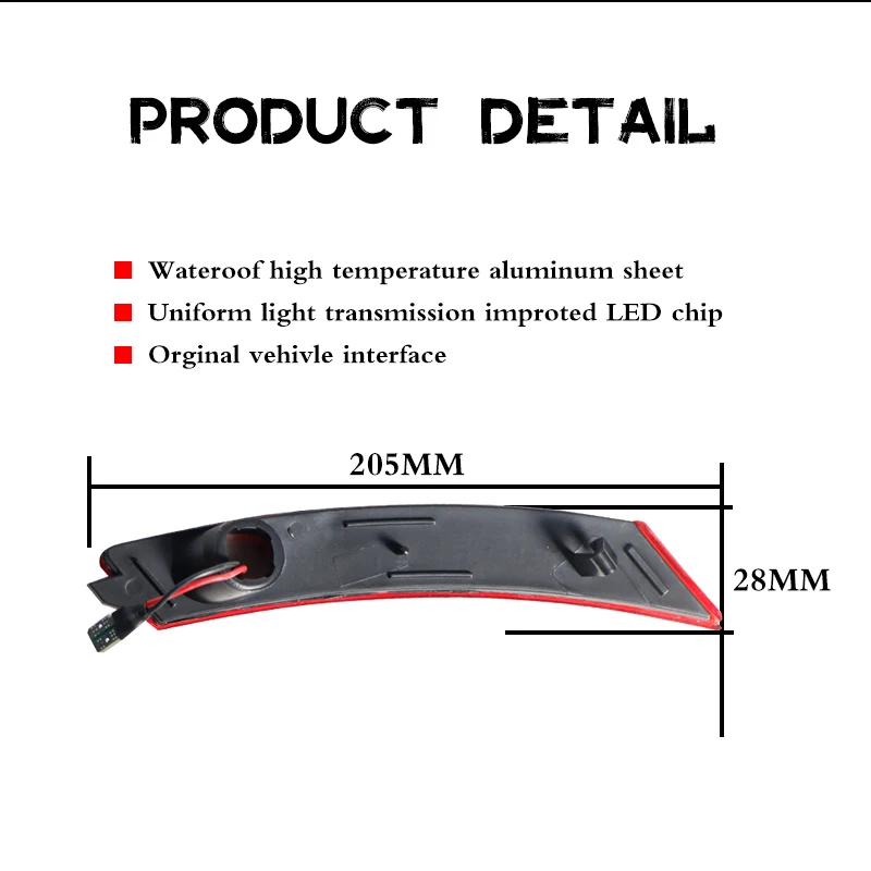 Rosso/ambra/bianco LED auto parafango anteriore indicatore laterale indicatori di direzione per 2006-2010 Pontiac Solstice, per 2007-2010 Saturn Sky