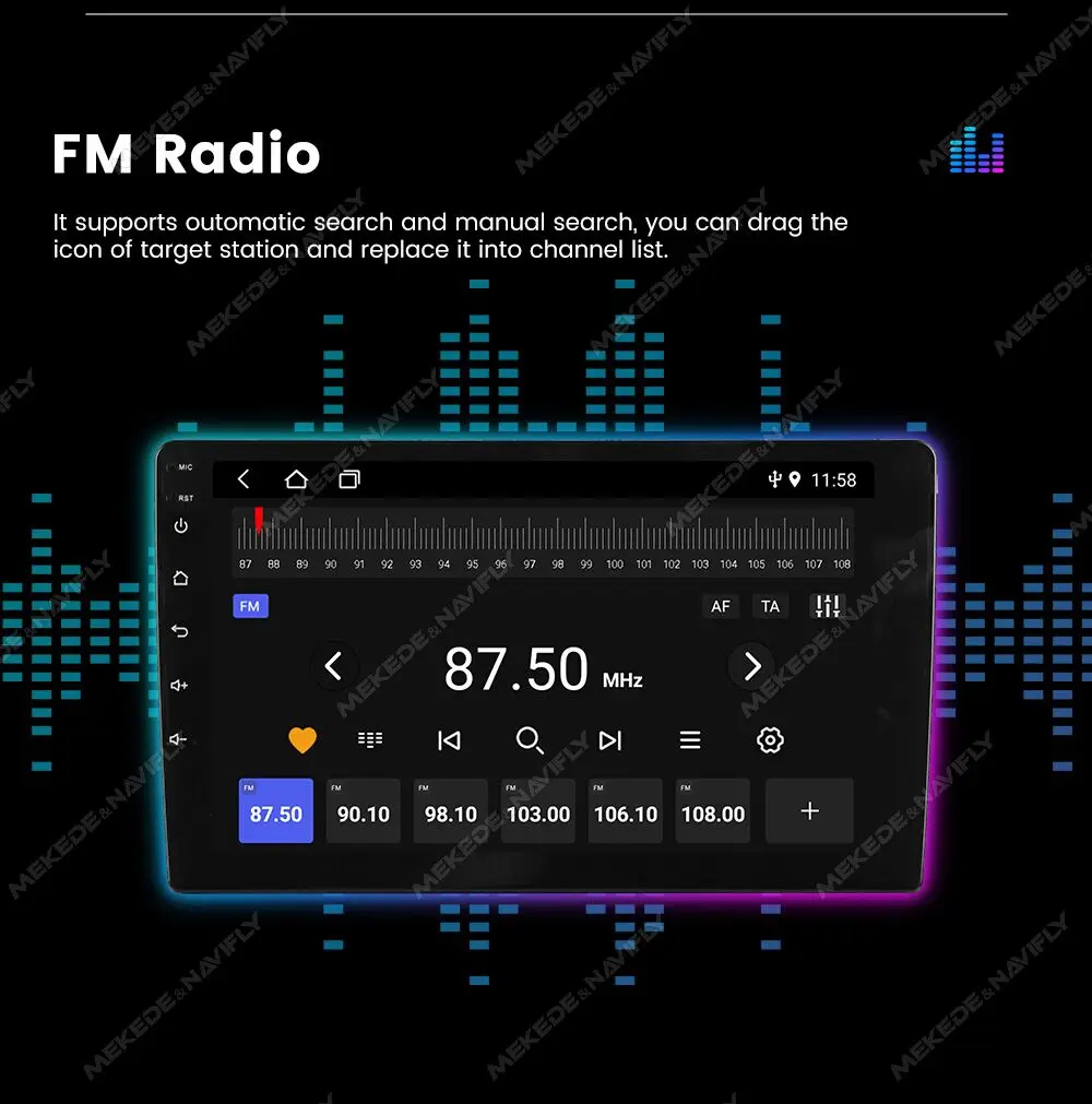 MEKEDE 9''Android Bildschirm Auto Radio für Seat Leon 2 MK2 2005-2012 Multimedia Player Drahtlose Carplay Auto GPS Navigation Stereo – Detail 13