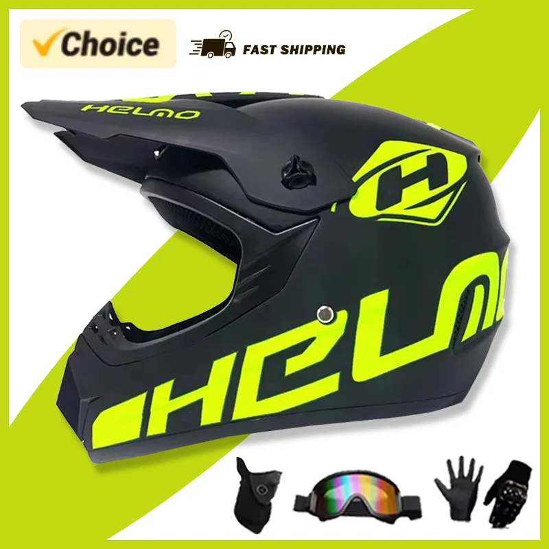 

DOT-Certified Motocross Helmets for Adults & Kids - Off-Road Motorcycle & ATV Safety Gear with 3 Free Gifts